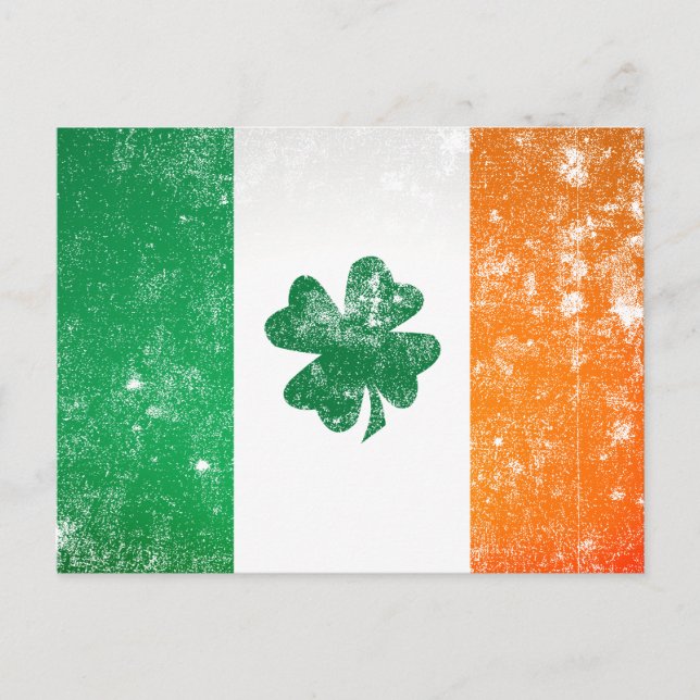 Irish Flagga Vykort (Framsida)