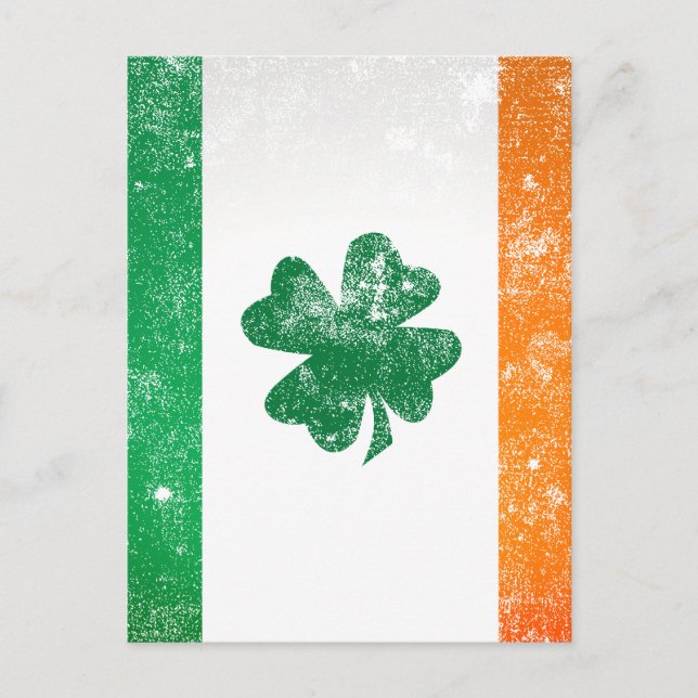 Irish Flagga Vykort (Framsida)