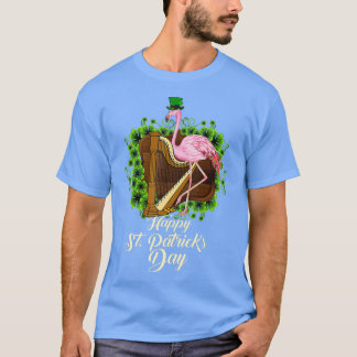 Irish Flamingo Grönt Saint patrick Day Lucky St T Shirt