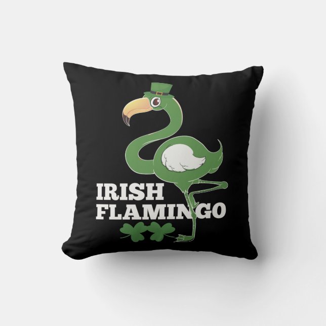 Irish Flamingo Ireland Party st patricks day Kudde (Framsida)