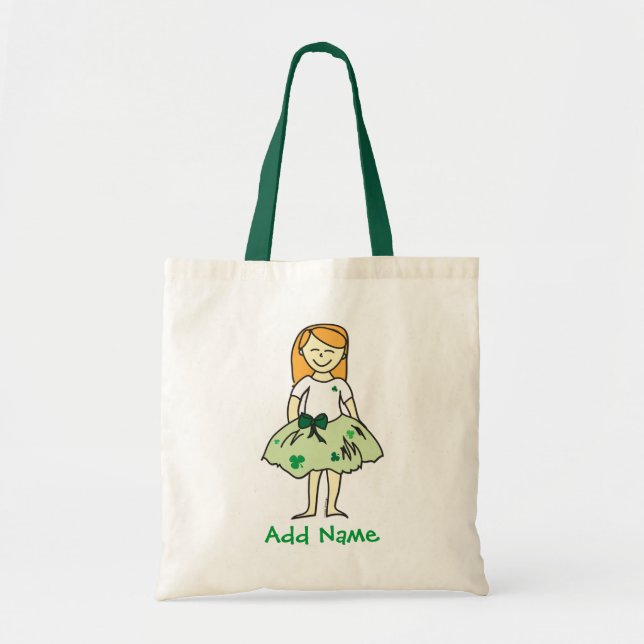 Irish Flower Girl Tote Bag Tygkasse (Framsidan)