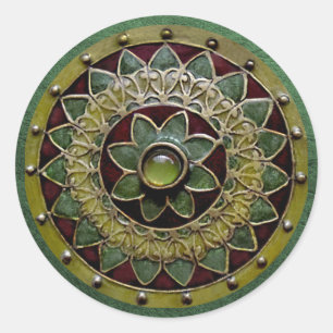 Irish Flower Sticker Runt Klistermärke