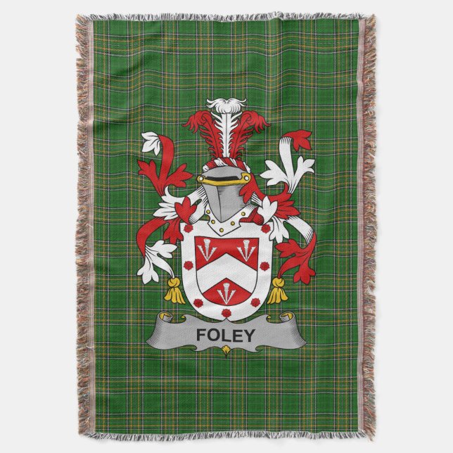 Irish Foley Jackar om Arm Family Crest Ireland Filt (Framsidan Vertikal)