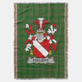 Irish Folliott Jackar om Arm Family Crest Ireland Filt