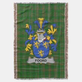 Irish Foord Jackar om Arm Family Crest Ireland Filt