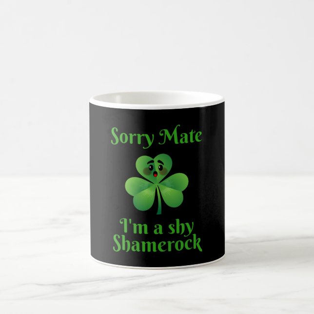 Irish - Förlåt att Mate jag är en Shy Shamrock Kaffemugg (Center)