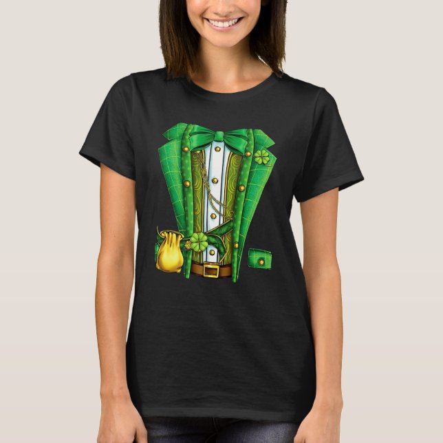 Irish Formal Leprechaun Costume Suit Tuxedo St Pat T Shirt (Framsida)