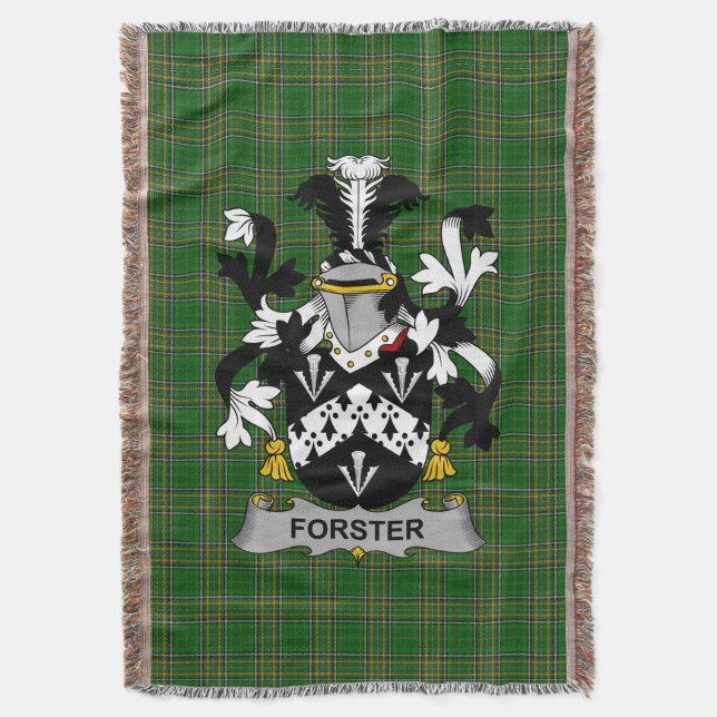 Irish Forster Jackar om Arm Family Crest Ireland Filt (Framsidan Vertikal)