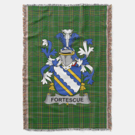 Irish Fortescue Jackar om Arm Family Crest Ireland Filt