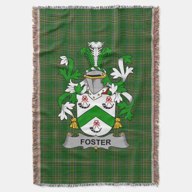 Irish Foster Jackar Arm Family Crest Ireland Filt (Framsidan Vertikal)