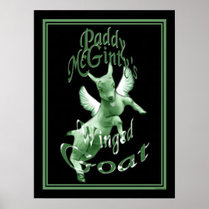 Irish Framed Print McGety's Grönt Goat Art Print Poster