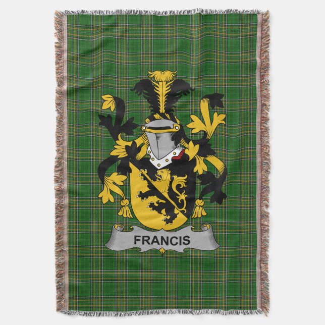 Irish Francis Jackar Arm Family Crest Ireland Filt (Framsidan Vertikal)
