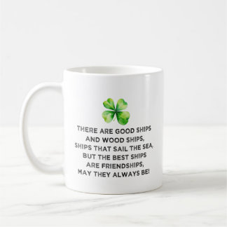 Irish Friendship Toast 4 Leaf Clover St Patricks  Kaffemugg