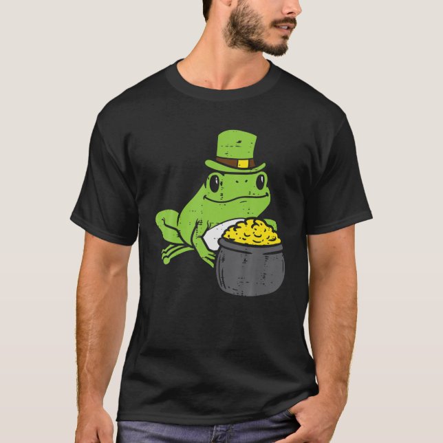 Irish Frog Pot of Guld Saint Paddys St Patricks Da T Shirt (Framsida)