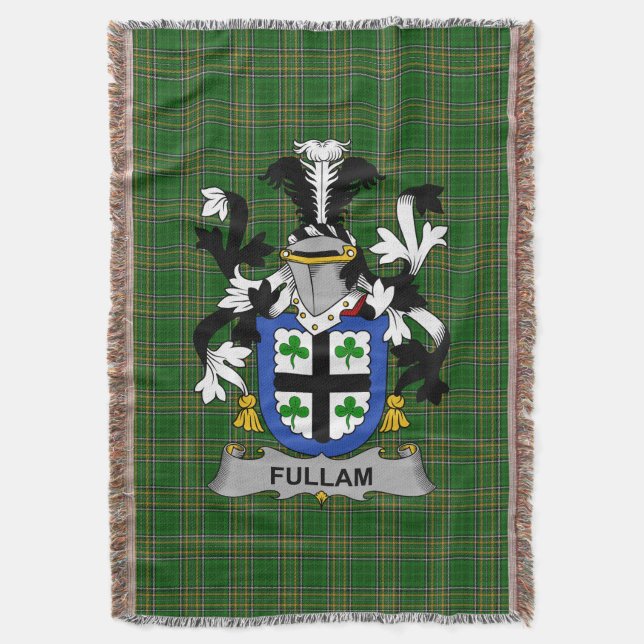 Irish Fullam Jackar om Arm Family Crest Ireland Filt (Framsidan Vertikal)