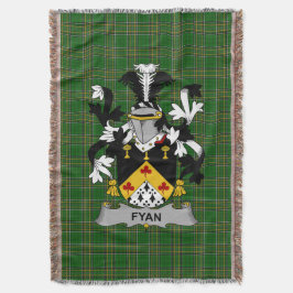 Irish Fyan eller Faghan Jackar om Arm Family Crest Filt