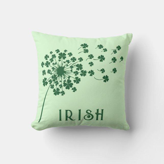 Irish - Fyrklöver Dandelion Kudde (Framsida)