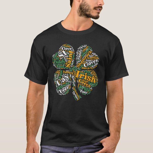 Irish Fyrklöver Shamrock Tee St.Patrick's D (Framsida)