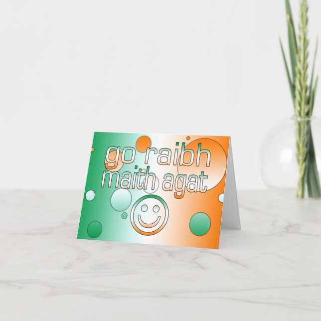 Irish Gaelic Gifts Tack / Go Raibh Maith Agat Kort (Framsida)