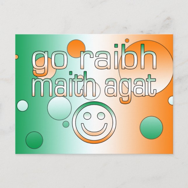 Irish Gaelic Gifts Tack / Go Raibh Maith Agat Vykort (Framsida)