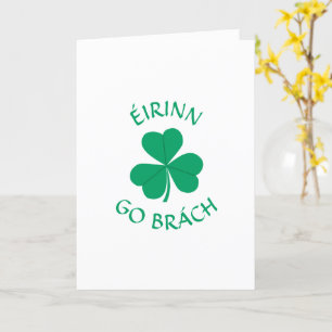 Irish Gaelic Shamrock St. Patrick's Day Kort
