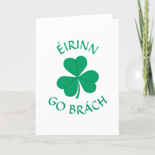 Irish Gaelic Shamrock St. Patrick's Day Kort