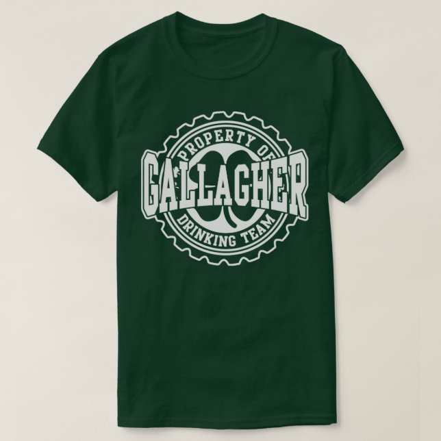 Irish Gallagher Drinking Team St patricks day T Shirt (Design framsida)