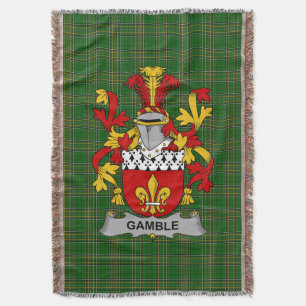 Irish Gamble Jackar om Arm Family Crest Ireland Filt