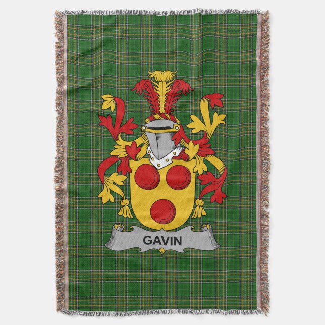 Irish Gavin eller O_Gavan Jackar om Arm Family Cre Filt (Framsidan Vertikal)