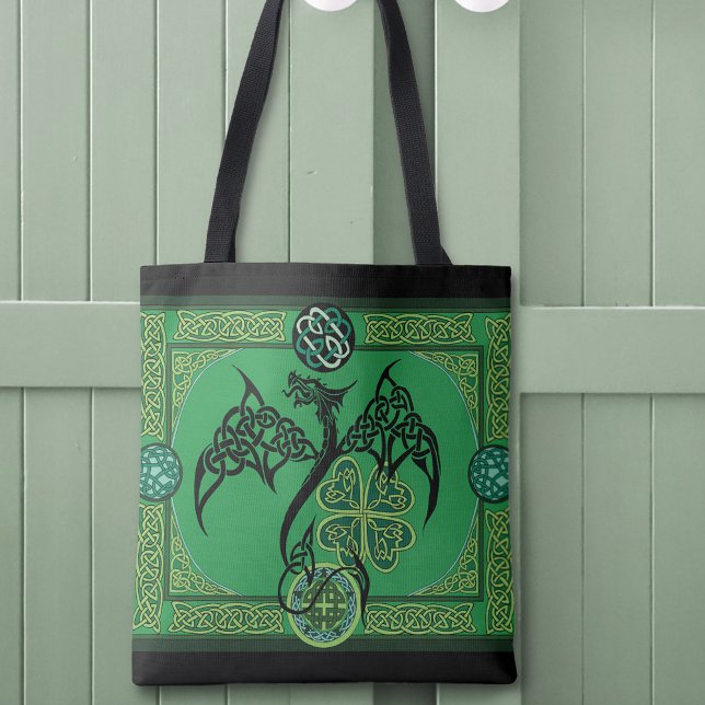 Irish Geen Dragon Celtic Tygkasse (Skapare uppladdad)