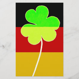 Irish German Flagga Shamrock Klöver St. Patrick Ro Brevpapper