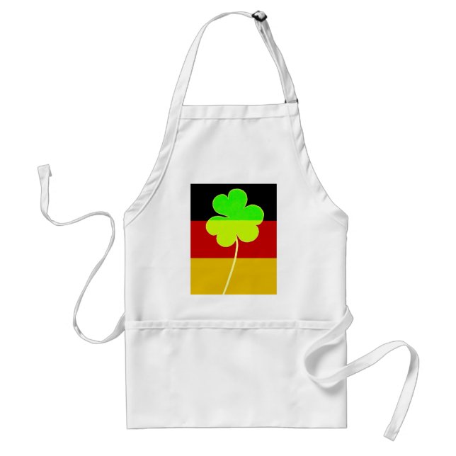 Irish German Flagga Shamrock Klöver St. Patrick Ro Förkläde (Framsidan)
