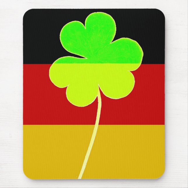 Irish German Flagga Shamrock Klöver St. Patrick Ro Musmatta (Framsidan)