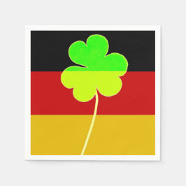 Irish German Flagga Shamrock Klöver St. Patrick Ro Pappersservett