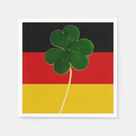 Irish German Flagga Shamrock Klöver St. Patrick Ro Pappersservett