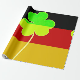 Irish German Flagga Shamrock Klöver St. Patrick Ro Presentpapper