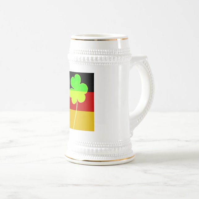 Irish German Flagga Shamrock Klöver St. Patrick Ro Sejdel (Framsida höger)