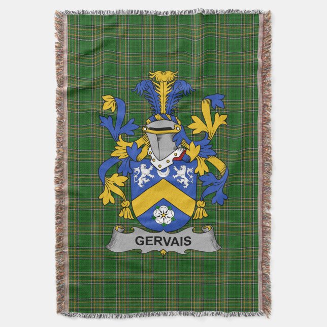 Irish Gervais Jackar om Arm Family Crest Ireland Filt (Framsidan Vertikal)