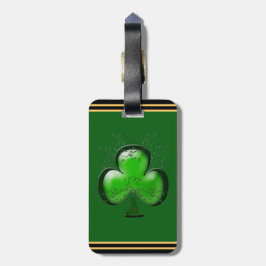 Irish Gift Shamrock Grönt Anpassningsbar Personlig Bagagebricka