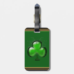 Irish Gift Shamrock Grönt Anpassningsbar Personlig Bagagebricka