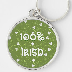 Irish Gifts Rund Silverfärgad Nyckelring
