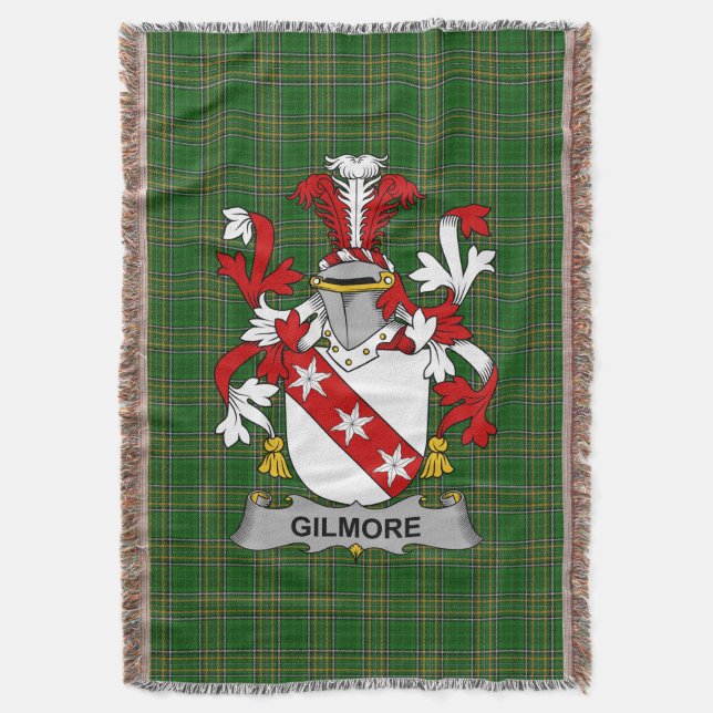 Irish Gilmore Jackar om Arm Family Crest Ireland Filt (Framsidan Vertikal)