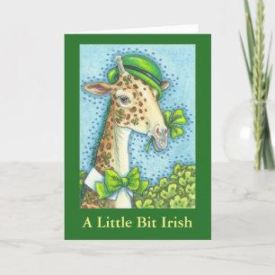IRISH GIRAFFE ST. PATRICK'S DAY GREETING CARD KORT