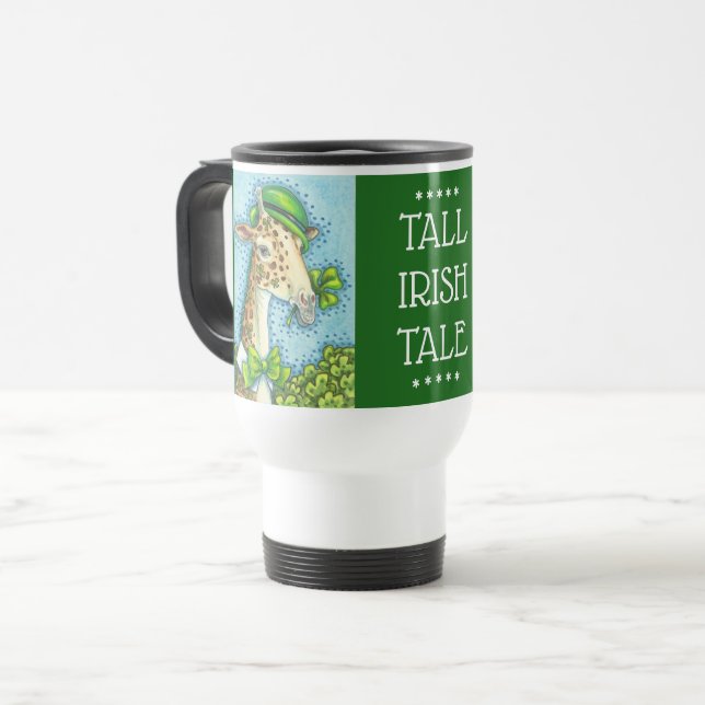 IRISH GIRAFFE ST PATRICK'S DAY TRAVEL COMMUTER MUG RESEMUGG (Framsida vänster)