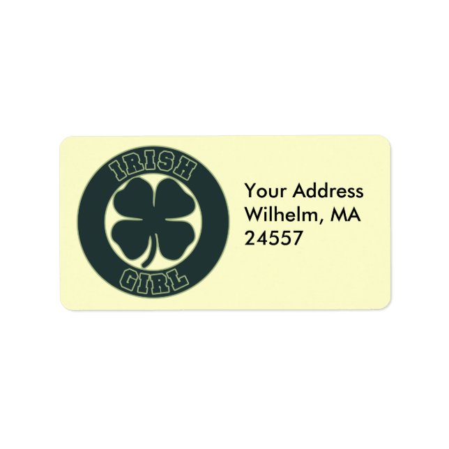 Irish Girl Adressetikett (Framsidan)