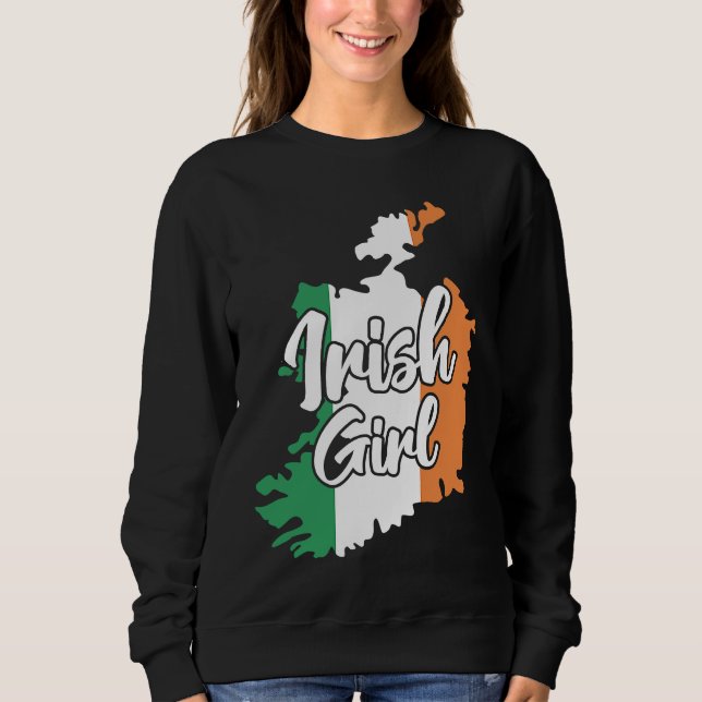 Irish Girl  Cute Ireland T Shirt (Framsida)