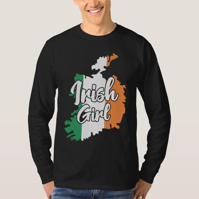 Irish Girl  Cute Ireland T Shirt (Framsida)