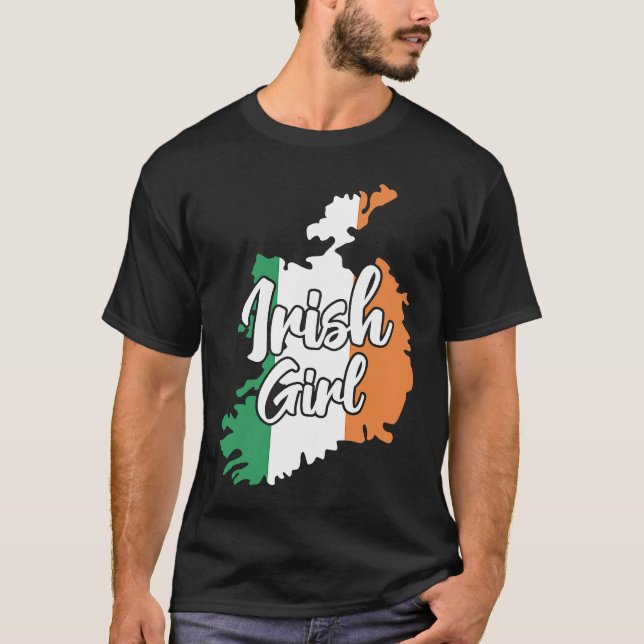 Irish Girl  Cute Ireland T Shirt (Framsida)