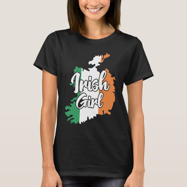 Irish Girl  Cute Ireland T Shirt (Framsida)