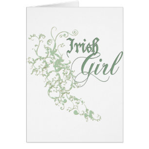 Irish Girl Hälsningskort